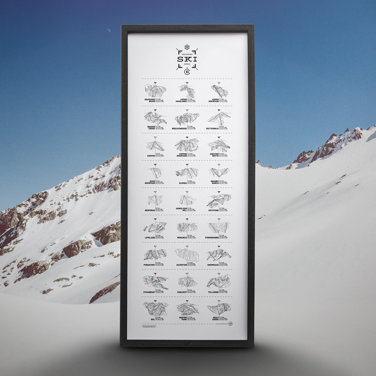 The Colorado Ski Register Print – WANDERWIDE
